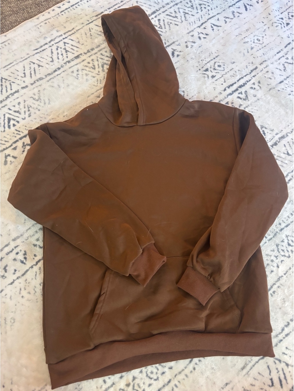 Brown Hoodie with Mesh Back Panel Size Small